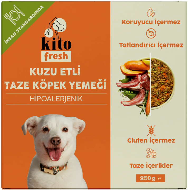 Kito Fresh Kuzu Etli Köpek Yemeği 250 Gr