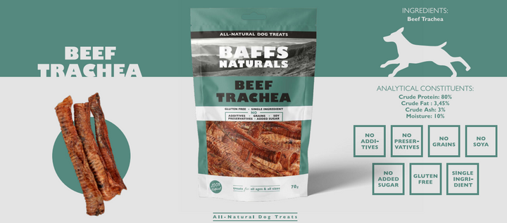 Baffs Naturals Beef Trachea - Dana Gırtlak